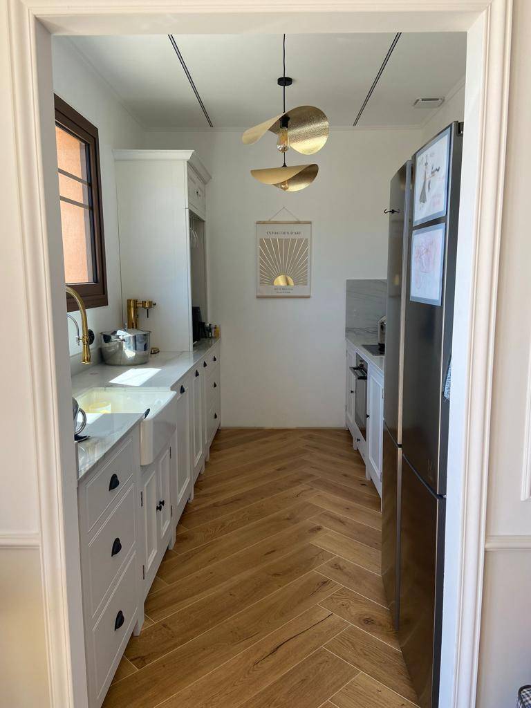 Pose d'un carrelage en chevron à Pourrières proche d'Aix en Provence